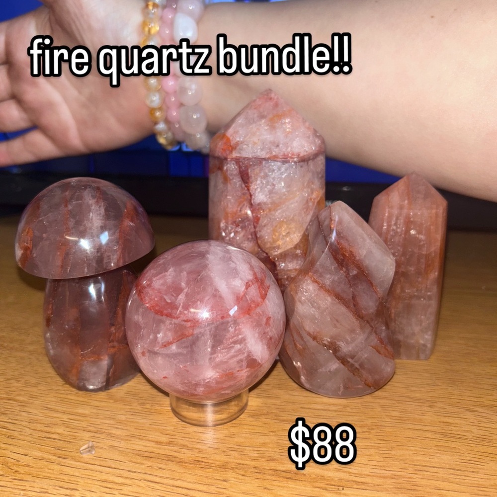 Fire Quartz Crystal Bundle